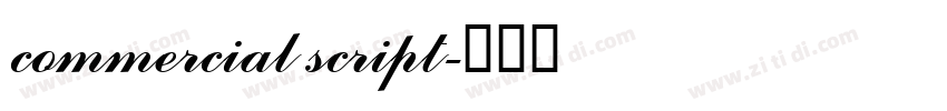 commercial script字体转换